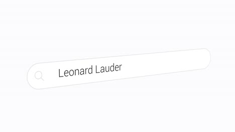Searching-Leonard-Lauder,-billionaire-philanthropist,-on-the-web