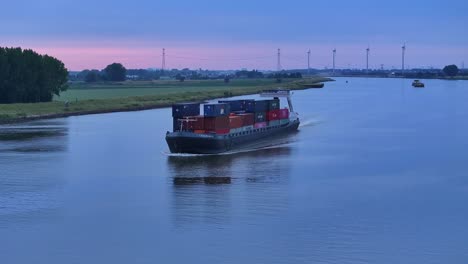 Casa-Blanca-Container-Ship-on-the-Hollandschdiep,-Moerdijk,-Netherlands