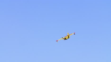 The-Canadair-CL-415-firefighting-plane-in-action-during-the-forest-fires-in-the-mountains-of-Monchique,-Portugal