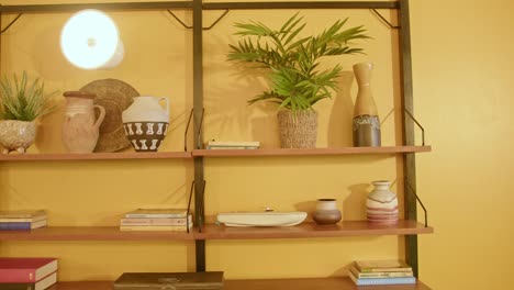 Bohemian-Shelf-With-Plants-In-Hotel---panning
