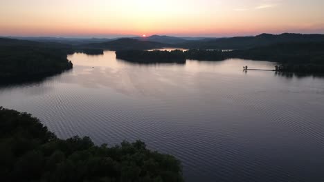 sunset-aerial-summersville-lake-west-virginia