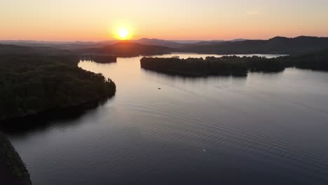 sunset-aerial-wide-shot-summersville-lake-west-virginia