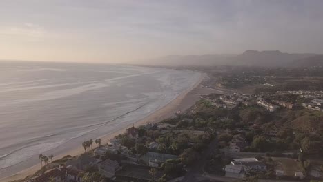 Malibu-Sunset-Drone-Pan-Shot-4K