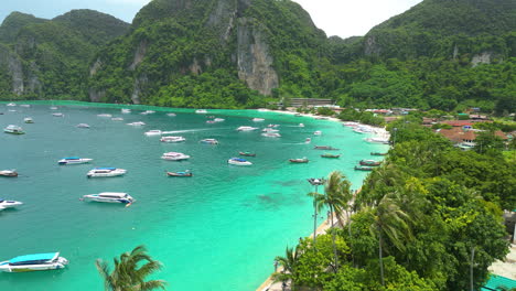 Antena-Sobre-El-Paraíso-Tropical-En-Tailandia-Islas-Koh-Phi-Phi-En-La-Provincia-De-Krabi-Destino-De-Viajes-De-Vacaciones-En-El-Sudeste-Asiático