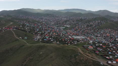 Panoramaaufnahme-Der-Ländlichen-Gegend-Von-Ulaanbaatar,-Der-Hauptstadt-Der-Mongolei