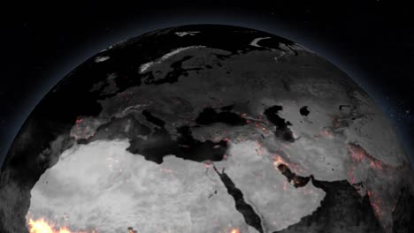 Animation-Of-Burning-Fires-In-Europe-And-Russia-On-The-Northern-Hemisphere-Of-The-Earth
