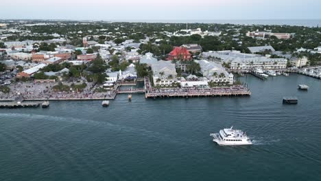 Key-west-aerial-view-of-people-gathering-for-sunset-celebration-in-Mallory-Square