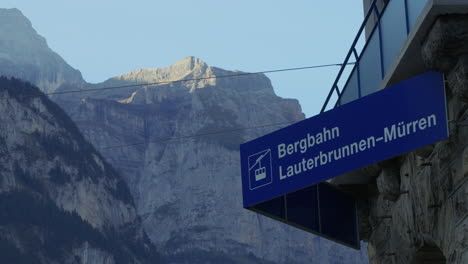 Estación-De-Teleférico-Para-El-Popular-Teleférico-De-Lauterbrunnen-A-Murren,-Suiza