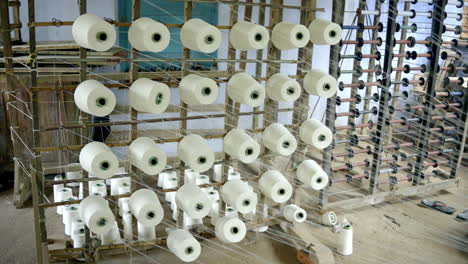 Textile-thread-spinning-traditional-machinery-in-handloom-India-,Kerala