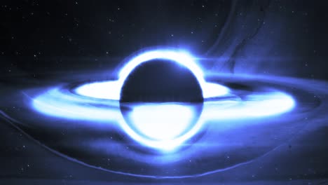 Supermassive-blue-black-hole-animation-with-matter-on-the-event-horizon