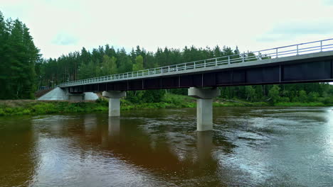 New-bridge-construction-while-preserving-the-forest-environment---aerial-view