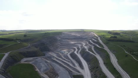 Aerial-drone-flight-of-Breedon-Hope-Cement-works-in-Derbyshire-Peak-District-National-Park