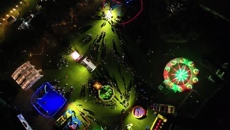 Aerial-view-of-Illuminate-show-during-night