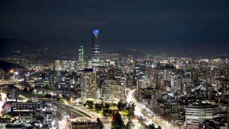 Horizonte-De-Santiago-De-Chile-En-La-Noche