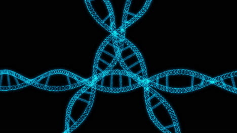 Hologramm-DNA-Stränge,-Die-Eine-Dreiteilige-Struktur-Bilden
