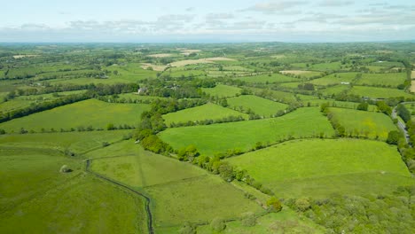 Grünflächen-Von-Cootehill-County-Cavan-Irland-Luftdrohne