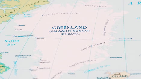 Close-up-of-the-country-word-Greenland-on-a-world-map-with-the-detailed-name-of-the-capital-city