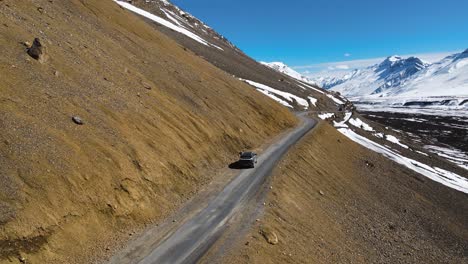 aerial-drone-following-car-driving-in-Kaza-in-spiti-valley-in-himalays-india-hight-mountains-road-travel-destination