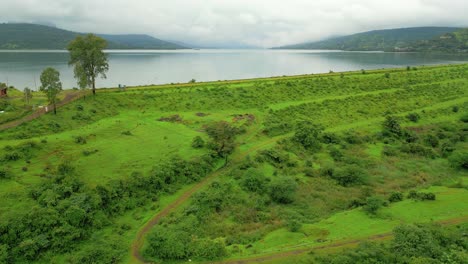 beautiful-pawna-dam-view-in-rainy-season-drone-view