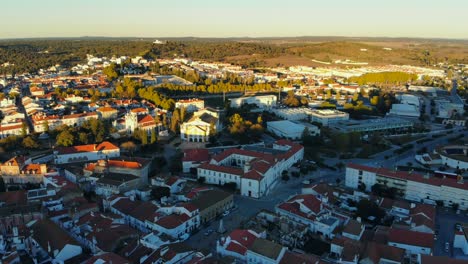 Drone-shot-from-a-small-village-in-Alentejo,-Portugal