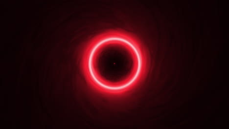 Nahaufnahme-Eines-Roten,-Abstrakten-Schwarzen-Lochs,-Das-Eine-Wirbelnde-Wirbelanimation-Bildet