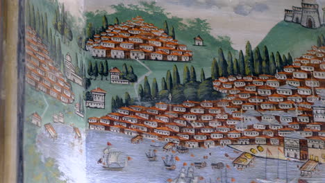 Miniaturmalerei,-Altes-Izmir,-Ottomane,-Smyrna,-Griechenland,-Athen,-Birgi,-Altstadt,-1800er