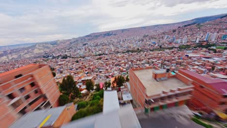 Rare-and-beautiful-footage-of-La-Paz,-Bolivia-shot-with-a-GoPro-11-mini-mounted-on-a-FPV-drone
