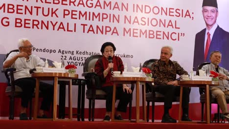 Indonesia---22-De-Agosto-De-2023:-Reunión-Nacional-Con-Ganjar-Pranowo-Y-Megawati-Soekarnoputri-Antes-De-Las-Elecciones-Presidenciales-De-2024