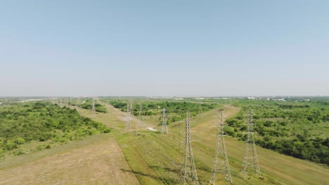 Aerial-view-of-high-voltage-AC-transmission-towers-in-Houston-Texas