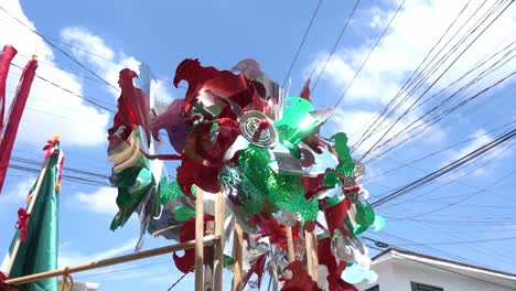 Molinetes-Tradicionales-Mexicanos-En-Verde,-Blanco-Y-Rojo