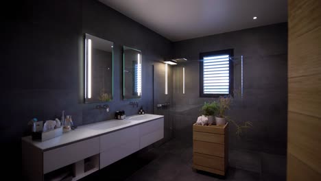 slow-revealing-shot-of-a-modern-grey-tiled-wetroom-with-double-basin-vanity-unit