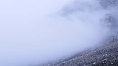 Nebel-Rollt-über-Felsiges-Gelände