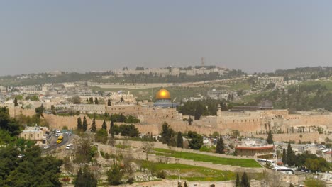 Jerusalemer-Altstadt-Und-Goldene-Kuppel-Der-Al-Aqsa-Moschee