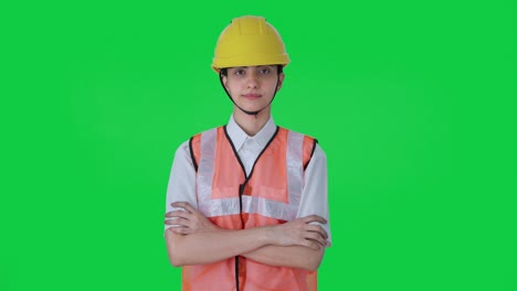 Portrait-of-Indian-female-architect-Green-screen