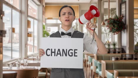 Angry-Indian-woman-waiter-protesting-for-CHANGE