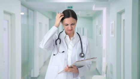 Confused-Indian-female-doctor-thinking-about-something