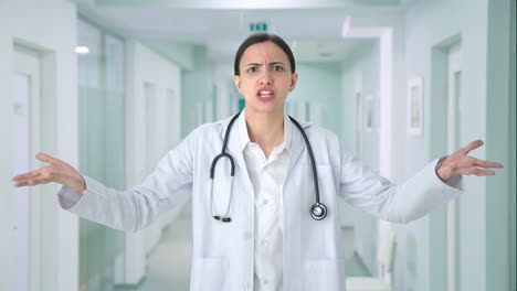 Angry-Indian-female-doctor-shouting-to-the-camera
