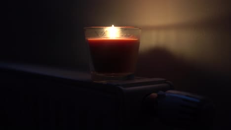 candle-near-the-radiator,-Energy-crisis