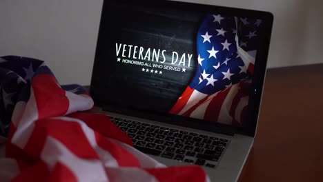 Compuesto-Digital-Del-Día-De-Los-Veteranos,-Bandera-De-EE.UU.