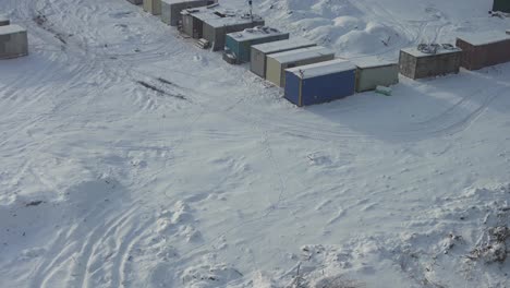Winter-cityscape.-City-aerial-view.-Residential-trailers.-The-territory-at-the-construction-site.
