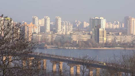 Kiev-Ukraine---January-11,-2021:-view-of-Kiev.-Old-residential-buildings-overlooking-the-city.
