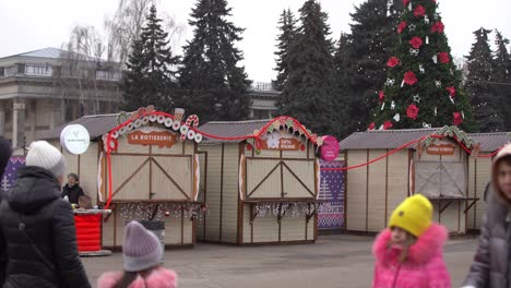 Kiev-Ukraine---January-11,-2021:-Christmas-market-in-Kiev,on-the-territory-of-the-National-Complex-Expocenter-of-Ukraine-VDNH