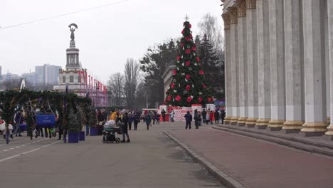 Kiev-Ukraine---January-11,-2021:-Christmas-market-in-Kiev,on-the-territory-of-the-National-Complex-Expocenter-of-Ukraine-VDNH
