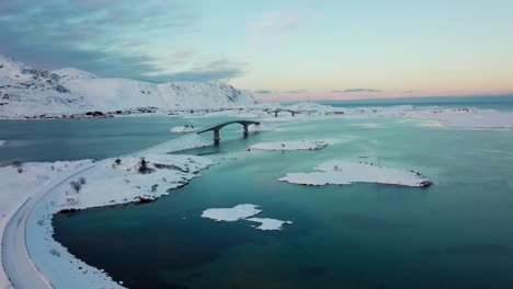 Bridge-over-frozen-sea-water