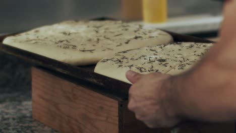 Chef-baking-traditional-Italian-focaccia-bread