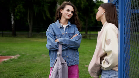 Teenagers-talking-outdoors