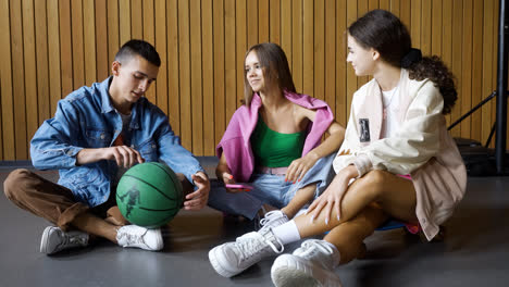 Teenagers-talking-indoors