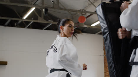 Young-woman-doing-martial-arts