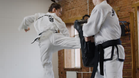 Young-woman-doing-martial-arts