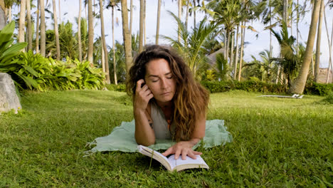 Woman-with-a-book-outdoors